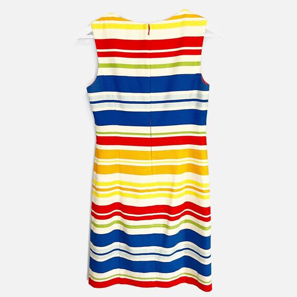 Tabitha Embroidered Striped Shift Dress Size 2 - Picture 3 of 5
